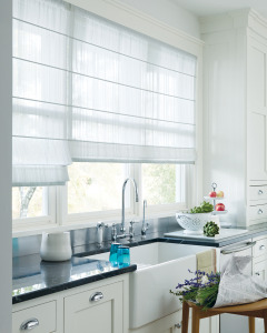Design Studio Roman Shades for Kitchen Windows