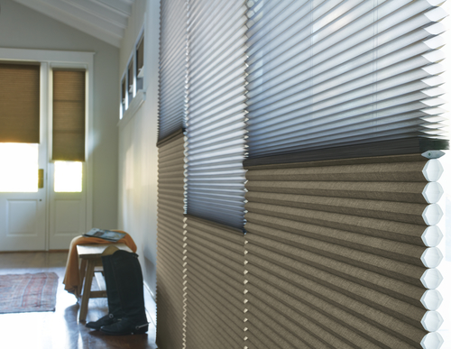 Duette® Duolite™ Honeycomb Shades in the Living Room